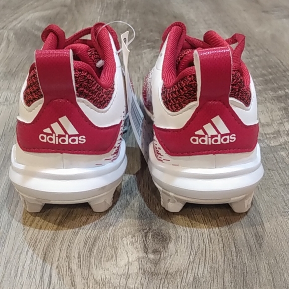 Adidas Youth Afterburner V Baseball Cleats Red/White - Picture 5 of 7